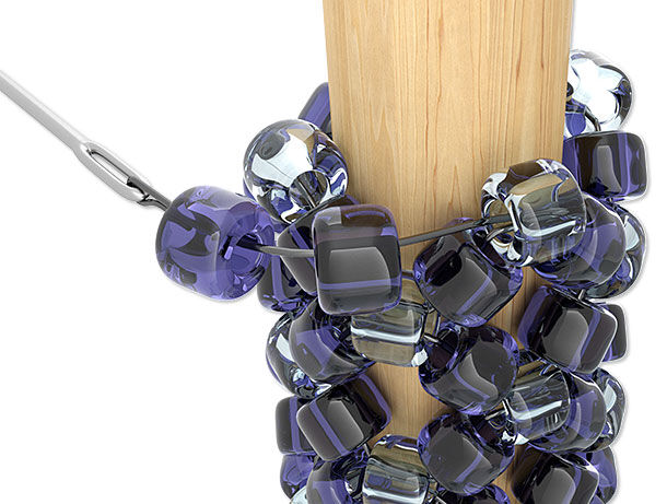 Illustration of beading stitch